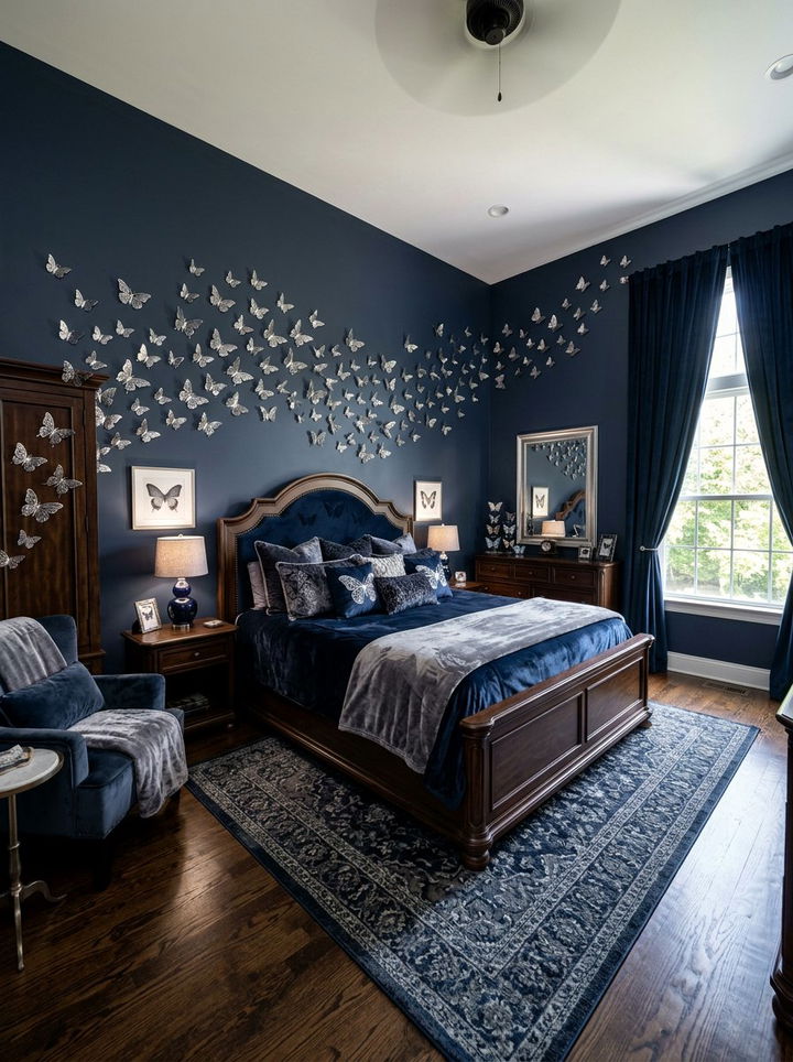 Dark butterfly aesthetic bedroom - 30 butterfly bedroom ideas