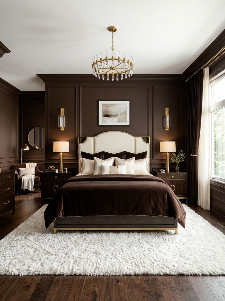 Dark chocolate bedroom - 30 earth tone bedroom ideas