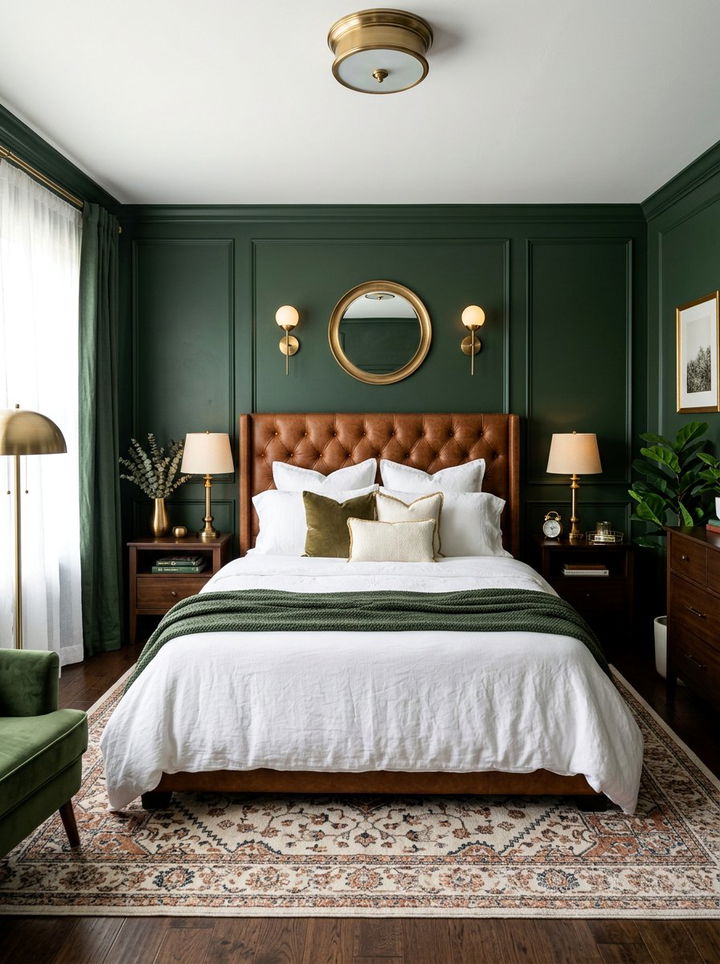 Dark green bedroom paint - 30 bedroom update ideas