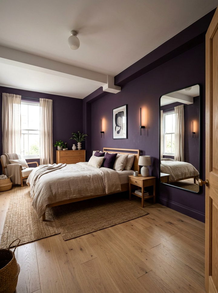 Dark lilac walls bedroom - 30 lilac bedroom ideas