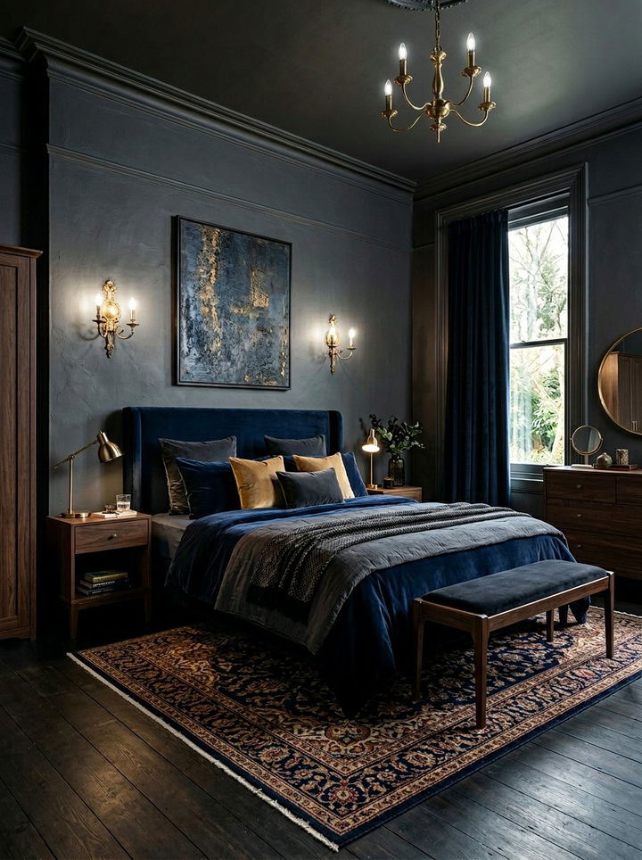 Dark moody bedroom - 30 restful bedroom ideas