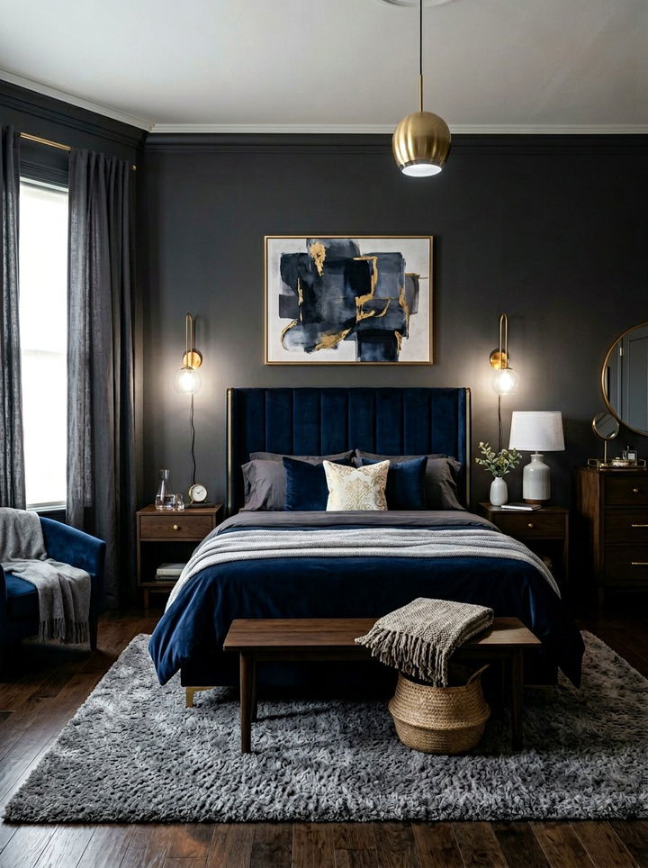Dark moody bedroom - 30 bedroom upgrade ideas