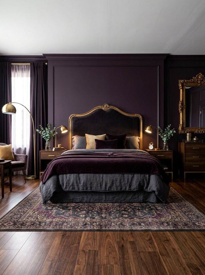 Dark purple bedroom - 30 lavender bedroom ideas