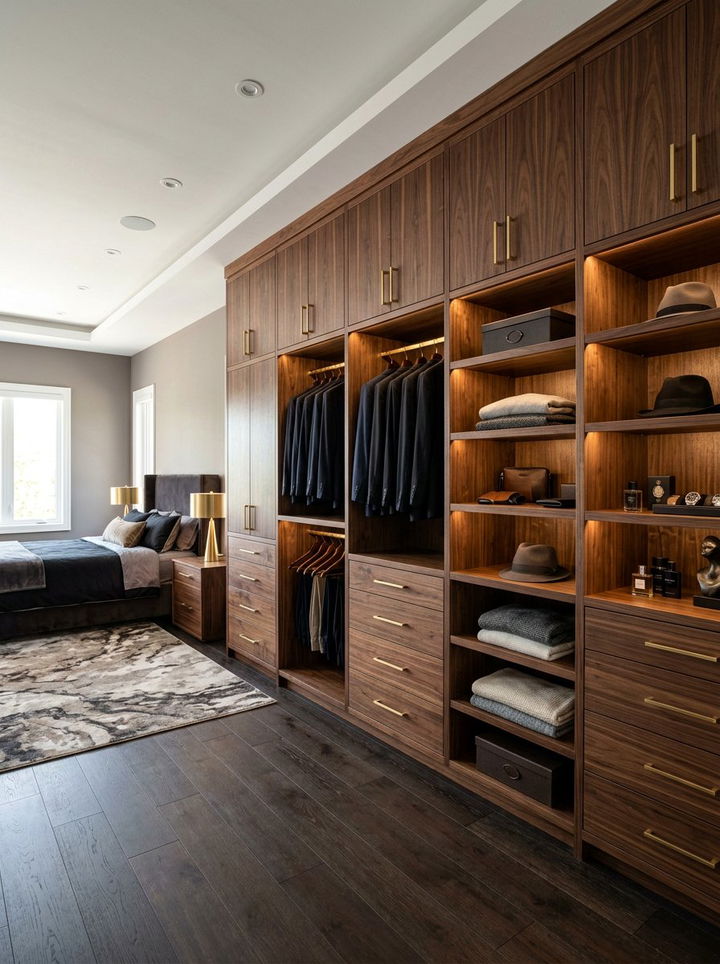 Dark wood cabinets - 30 bedroom built-in cabinets