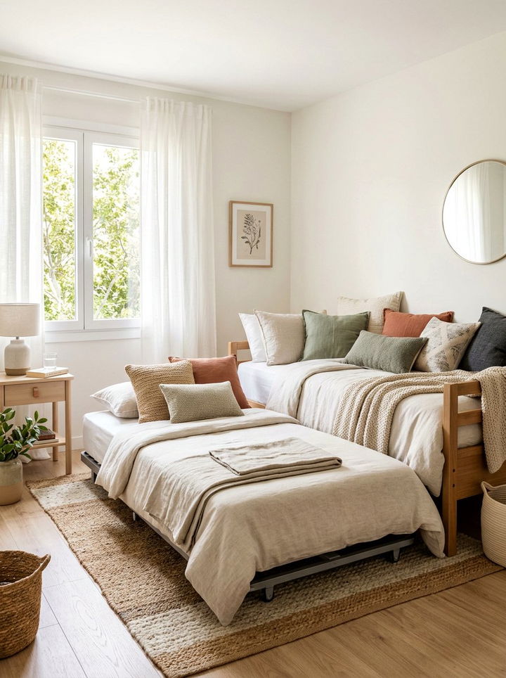 Daybed With Pop Up Trundle - 30 shared bedroom ideas