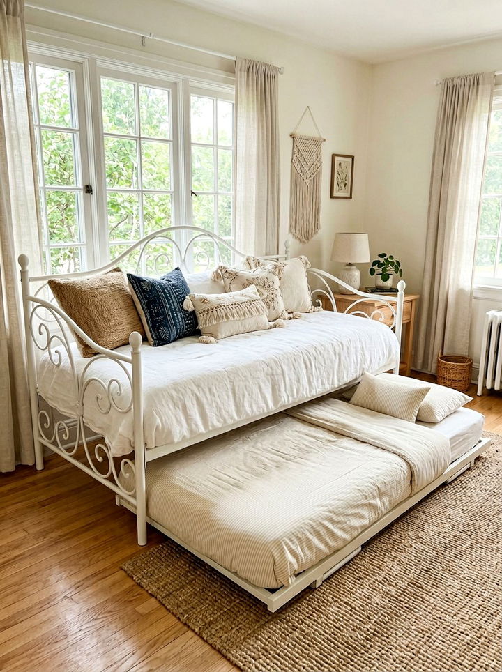 Daybed with pop up trundle - 30 bedroom convertible furniture ideas