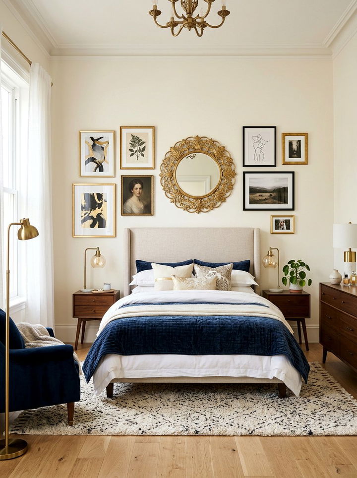 Decorative Gold Mirror - 30 bedroom wall mirrors