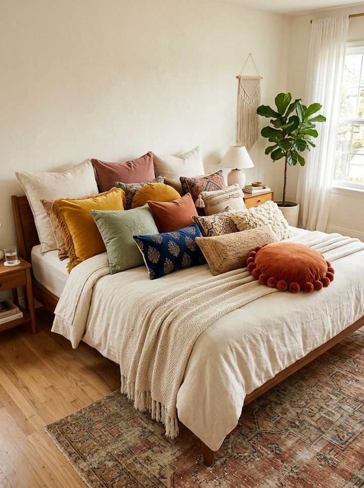 Decorative Pillows - 30 bedroom improvement ideas