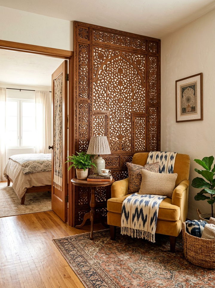 Decorative Screen - 30 bedroom entryway ideas