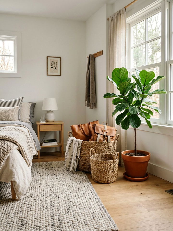 Decorative Storage Baskets - 30 bedroom bag storage ideas