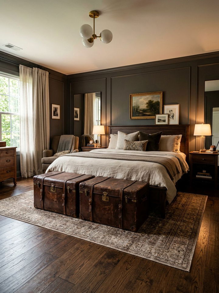 Decorative Storage Trunks - 30 no damage bedroom ideas