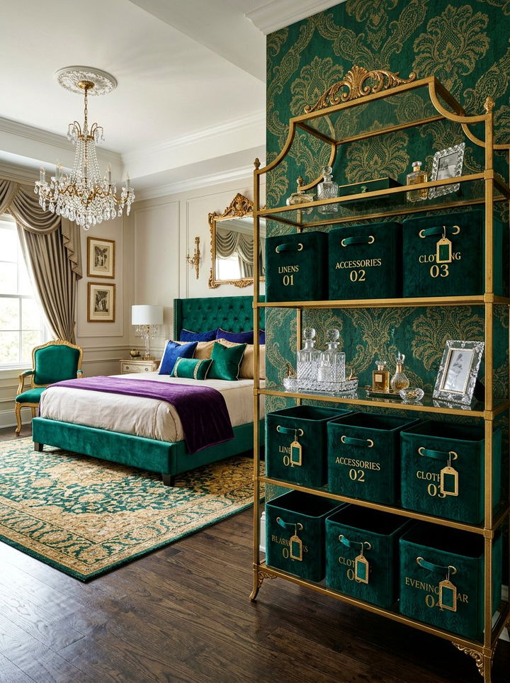 Decorative Velvet Storage Bins - 30 bedroom storage bins
