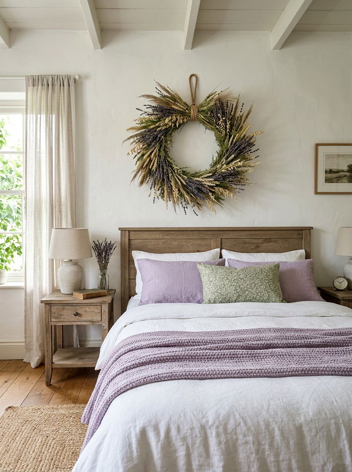 Decorative Wall Wreath - 30 command strip bedroom ideas