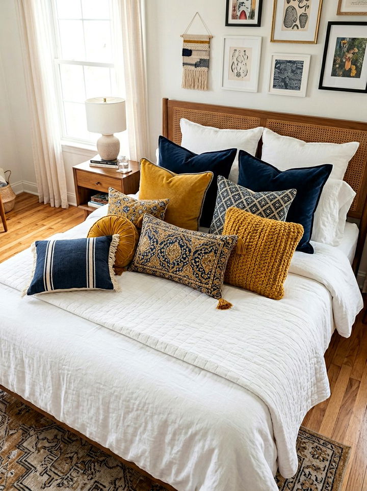 Decorative throw pillow - 30 budget bedroom ideas