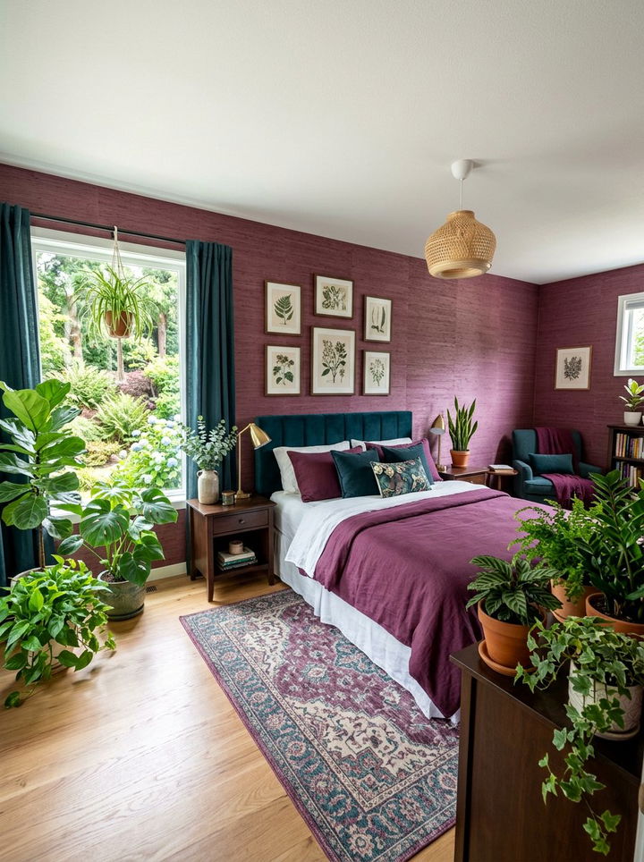 Deep Boysenberry Bedroom - 30 berry bedroom ideas