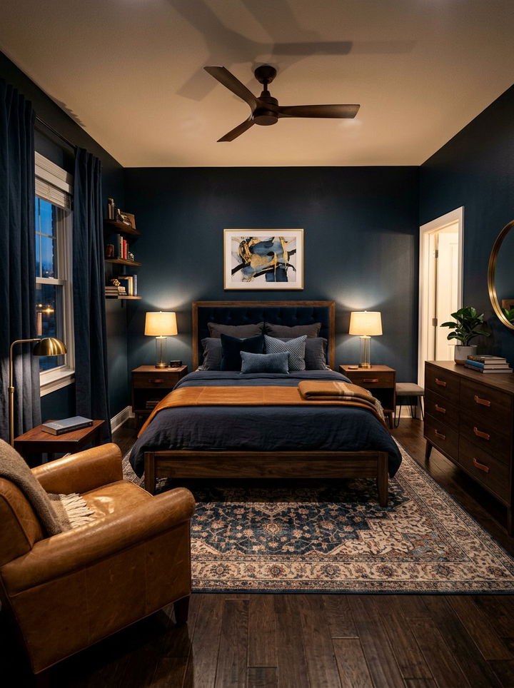 Deep Sea Blue Bedroom - 30 ocean blue bedroom ideas