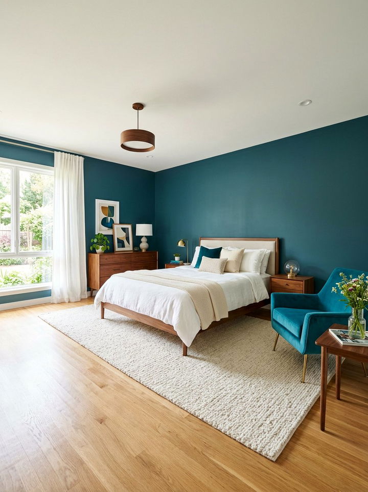 Deep Teal Bedroom Paint - 30 dark bedroom accent wall ideas