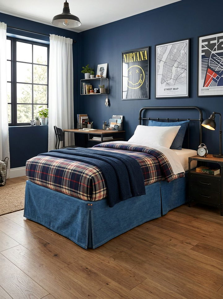Denim Bed Skirt - 30 bedroom bed skirts