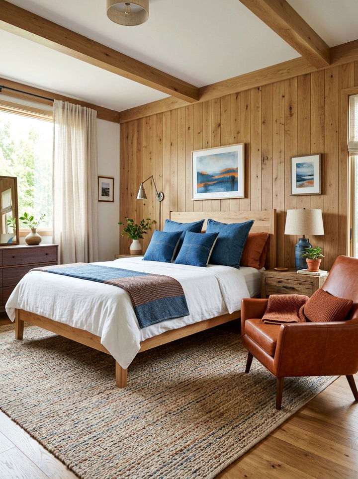 Denim Blue And Burnt Sienna Bedroom - 30 orange and blue bedroom color combo