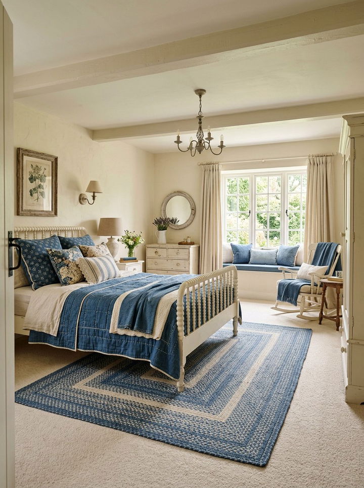 Denim Blue And Cream Bedroom - 30 denim blue bedroom ideas