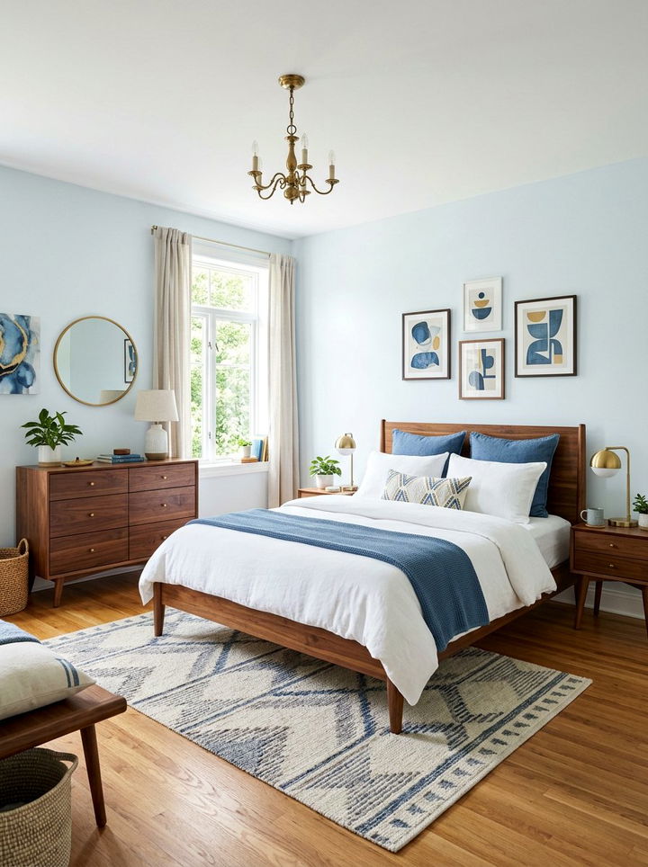 Denim Blue And Wood Furniture - 30 denim blue bedroom ideas