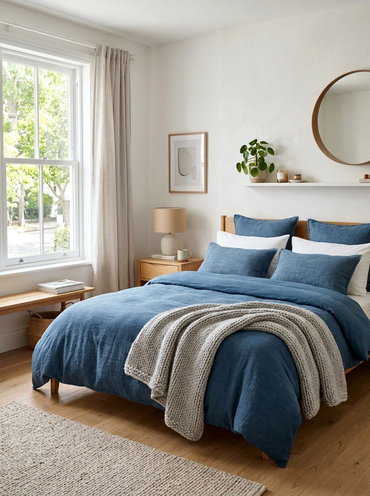 Denim Blue Bedding - 30 denim blue bedroom ideas