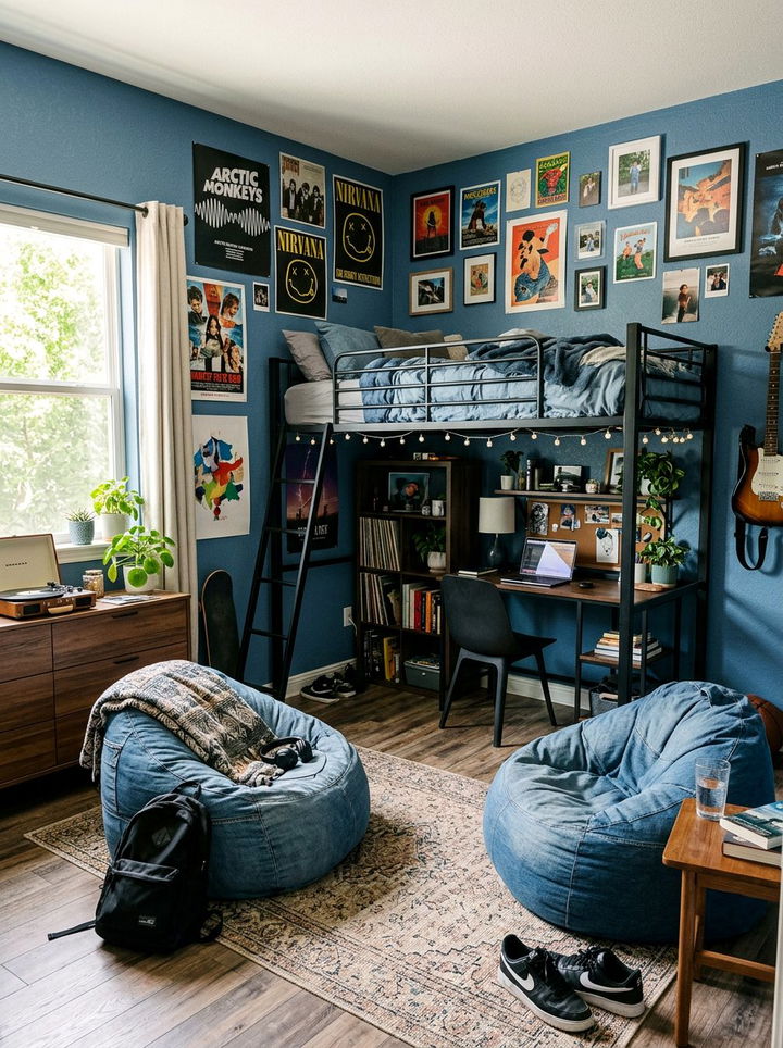 Denim Blue Teen Bedroom - 30 modern blue bedroom ideas
