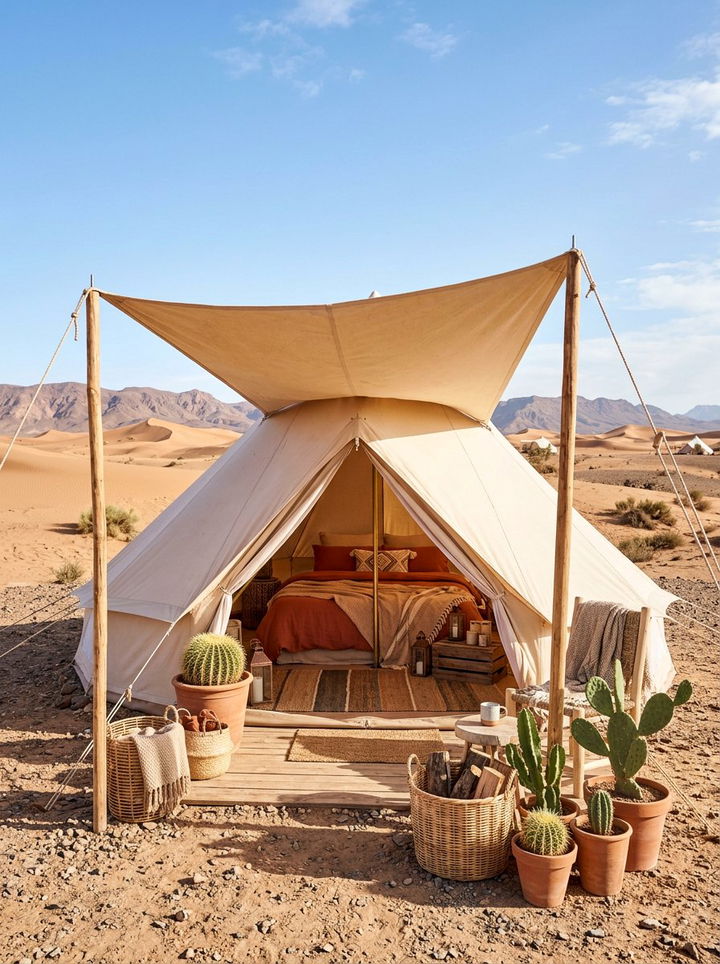 Desert Glamping Decor - 30 camping bedroom ideas