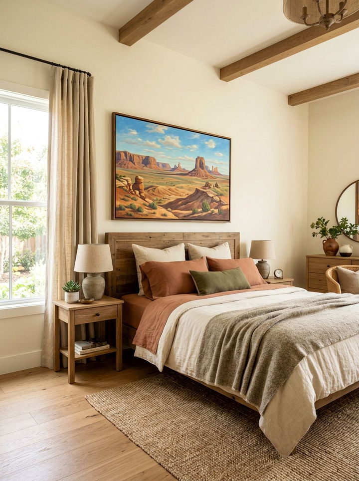 Desert Landscape Painting Bedroom - 30 Southwestern bedroom ideas
