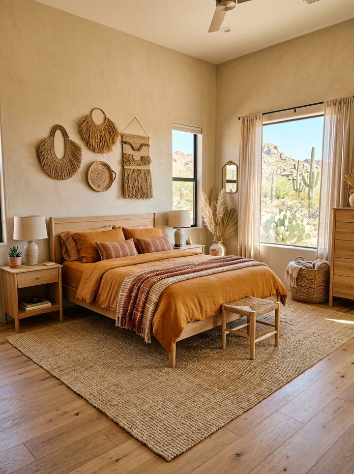 Desert Sisal Bedroom - 30 handwoven bedroom ideas