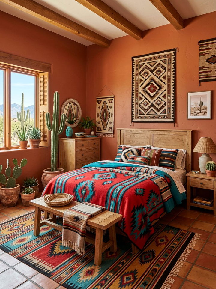 Desert Southwestern Style - 30 travel themed bedroom ideas