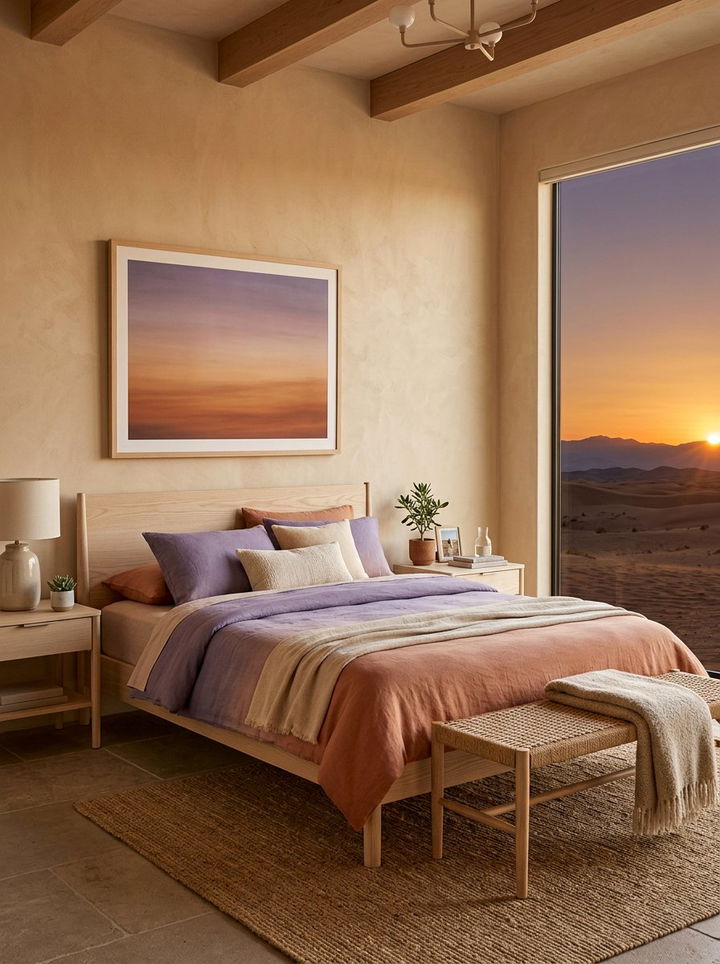 Desert sunset bedroom - 30 earth tone bedroom ideas