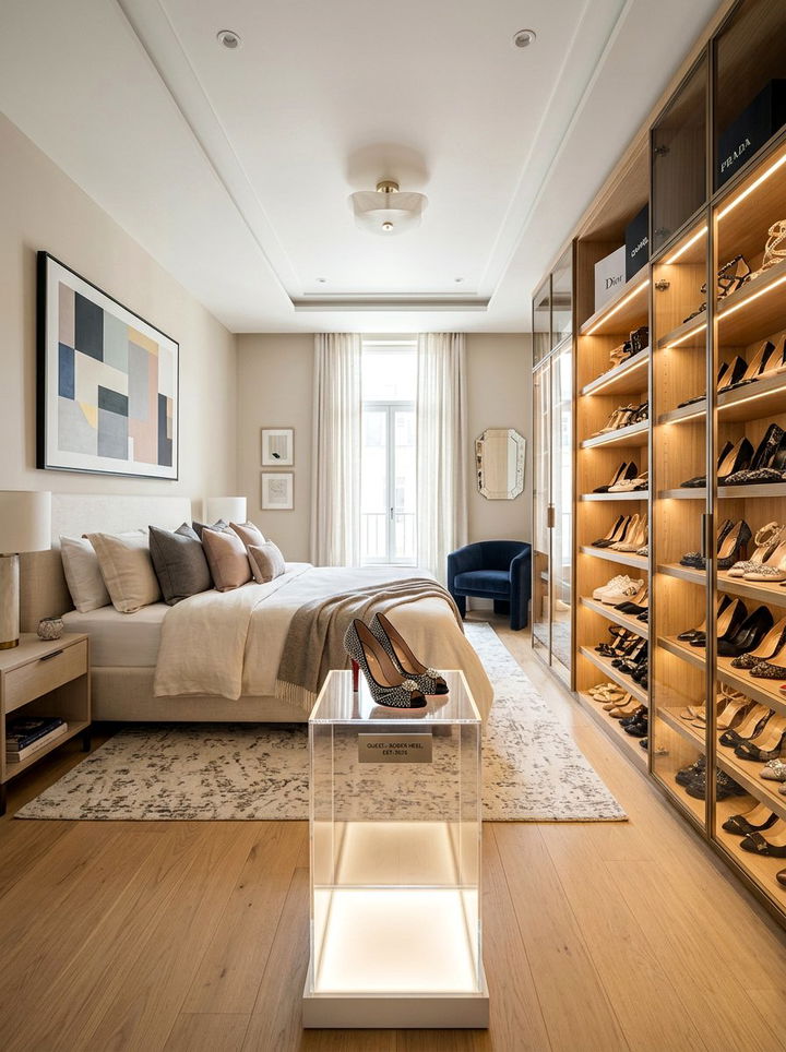 Designer Shoe Display - 30 bedroom shoe storage ideas