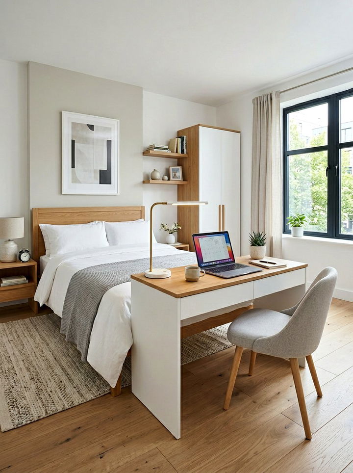 Desk Next To Nightstand - 30 bedroom furniture arrangement