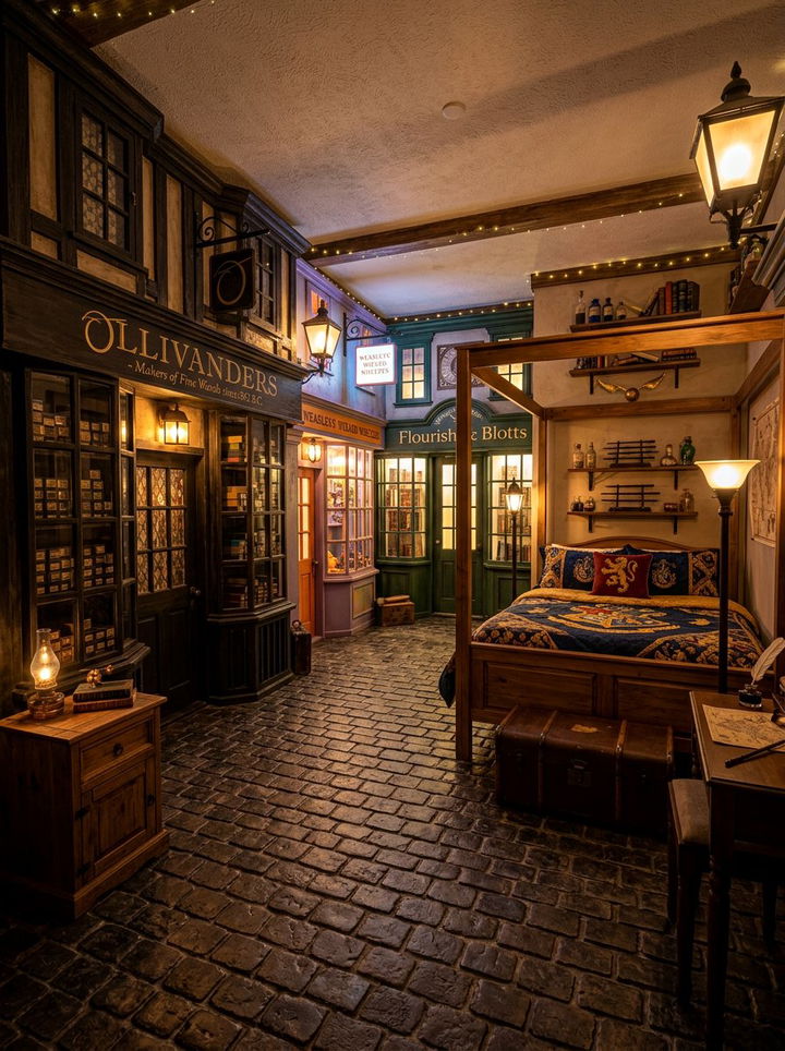 Diagon Alley Room - 30 Harry Potter bedroom ideas
