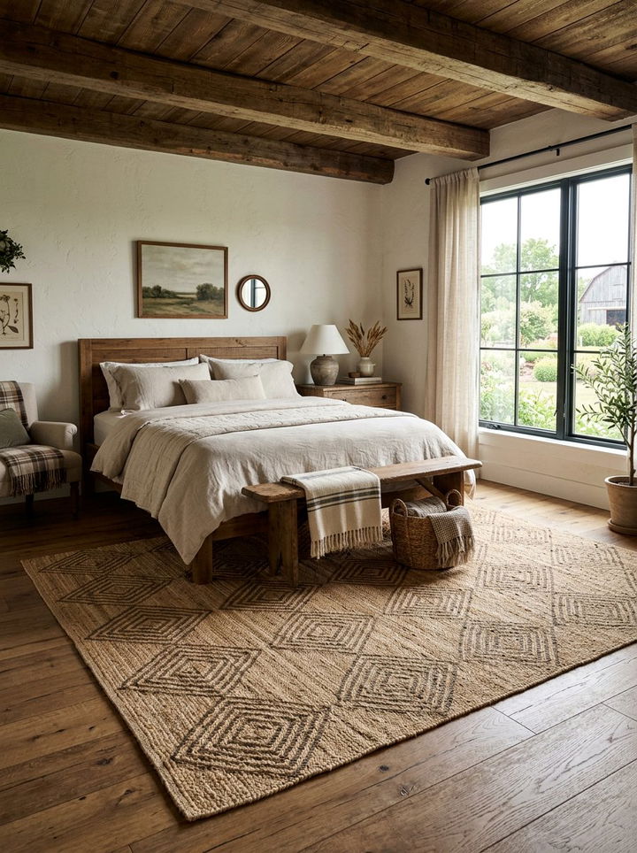 Diamond Jute Rug - 30 bedroom jute rugs