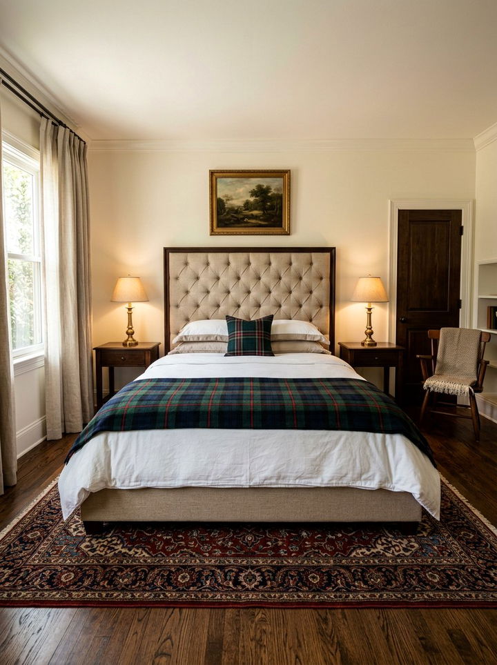 Diamond Pattern Tufted Headboard - 30 bedroom tufted headboards