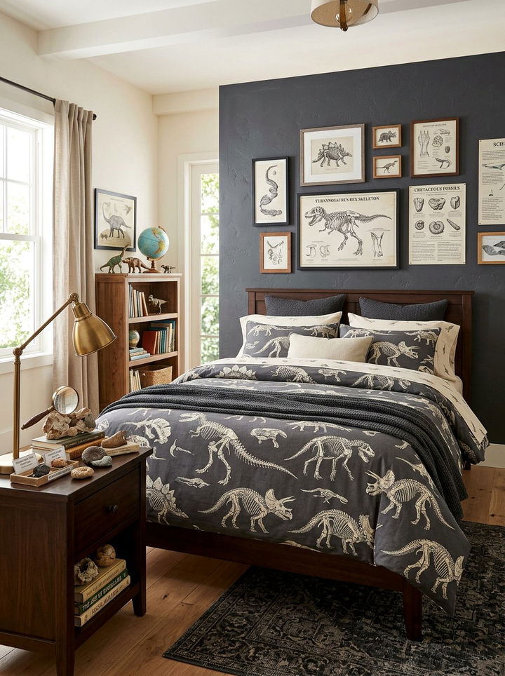 Dinosaur Fossil Bedding - 30 dinosaur bedroom ideas