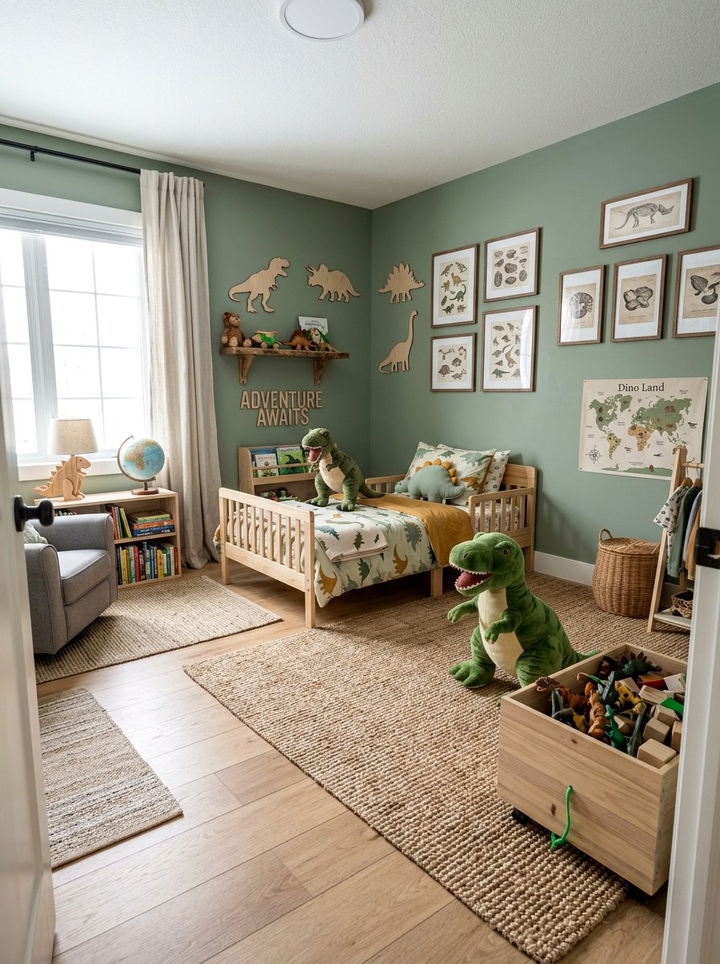 Dinosaur theme room - 30 toddler bedroom ideas