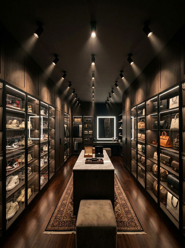 Directional Spotlights For Closet Displays - 30 bedroom closet lighting ideas
