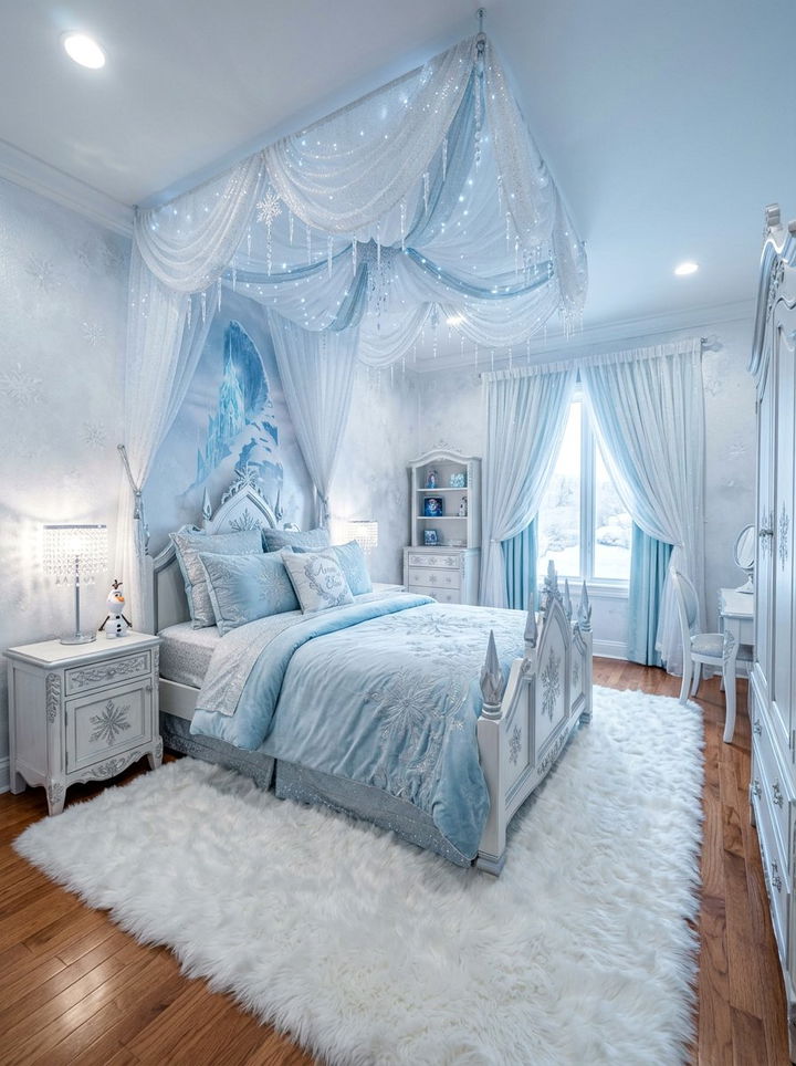 Disney Frozen Bedroom - 30 movie themed bedroom ideas
