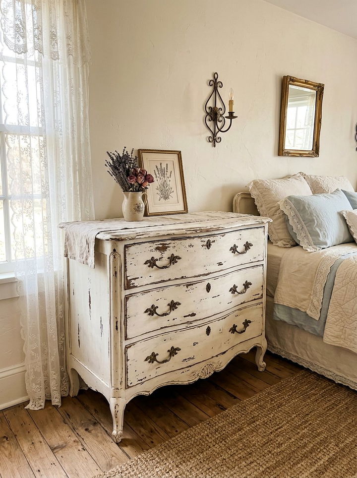 Distressed Antique White Dresser - 30 bedroom dressers