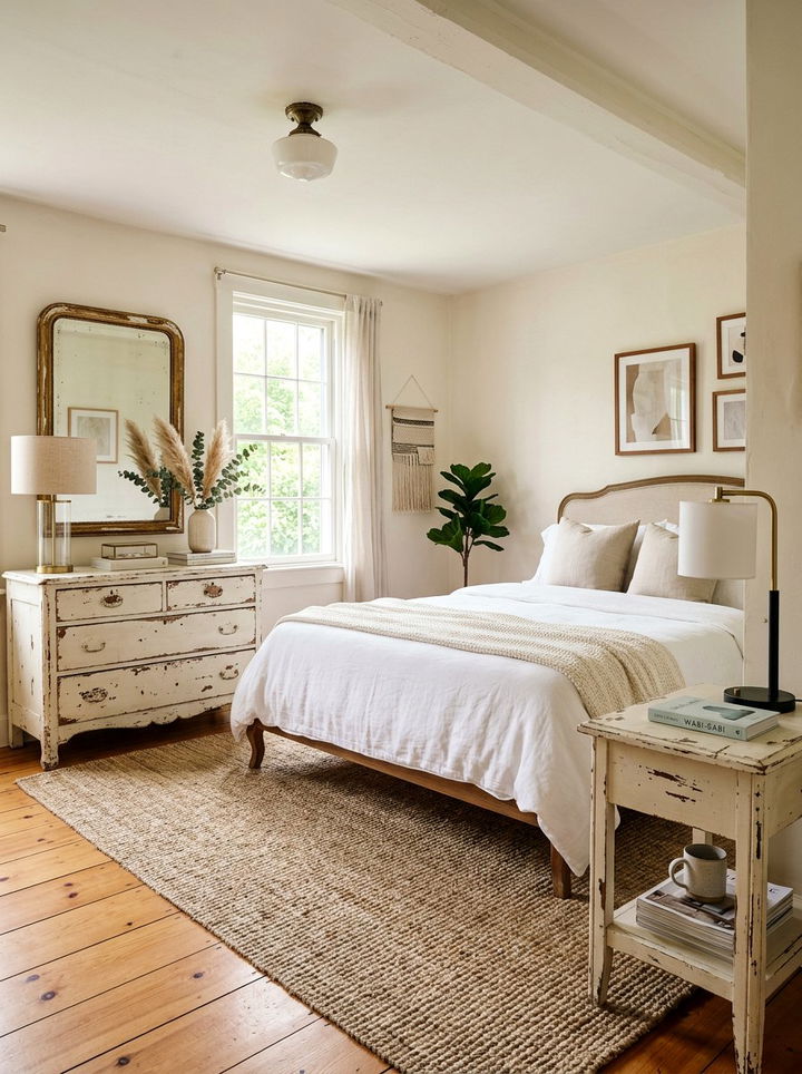 Distressed Antique White Furniture - 30 antique white bedroom ideas