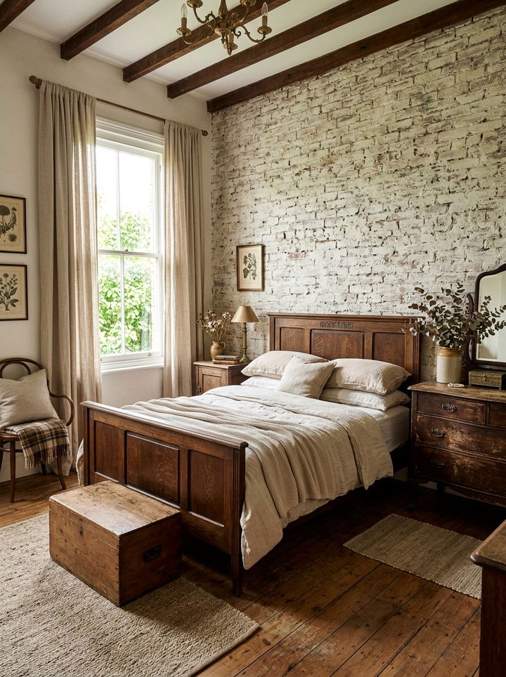 Distressed Brick Wall Texture - 30 bedroom brick wall ideas