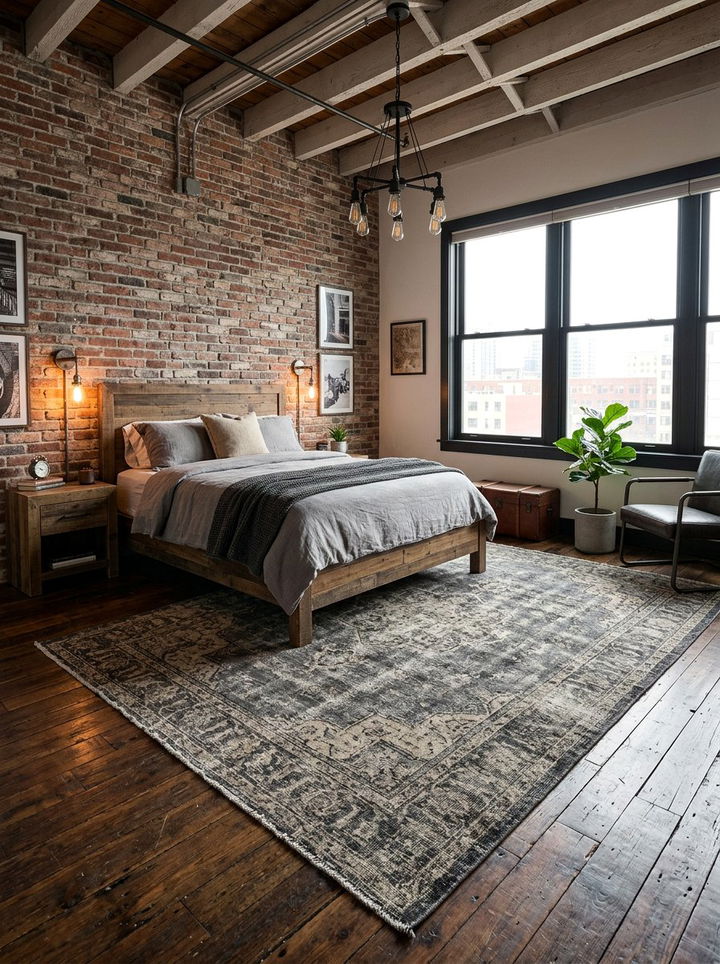 Distressed Grey Area Rug - 30 bedroom rugs