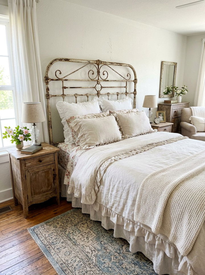 Distressed Metal Headboard - 30 bedroom metal headboards