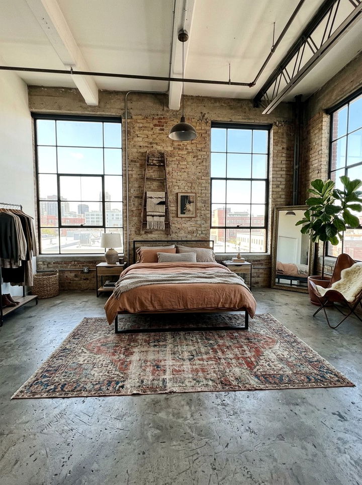 Distressed Persian rug bedroom - 30 bedroom Persian rugs