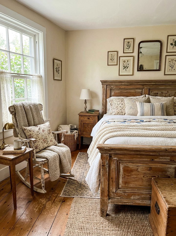 Distressed Pine Panel Bed - 30 bedroom panel beds