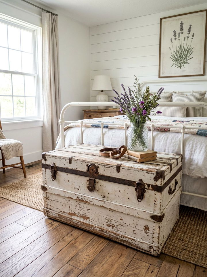 Distressed Storage Trunk - 30 bedroom storage trunks