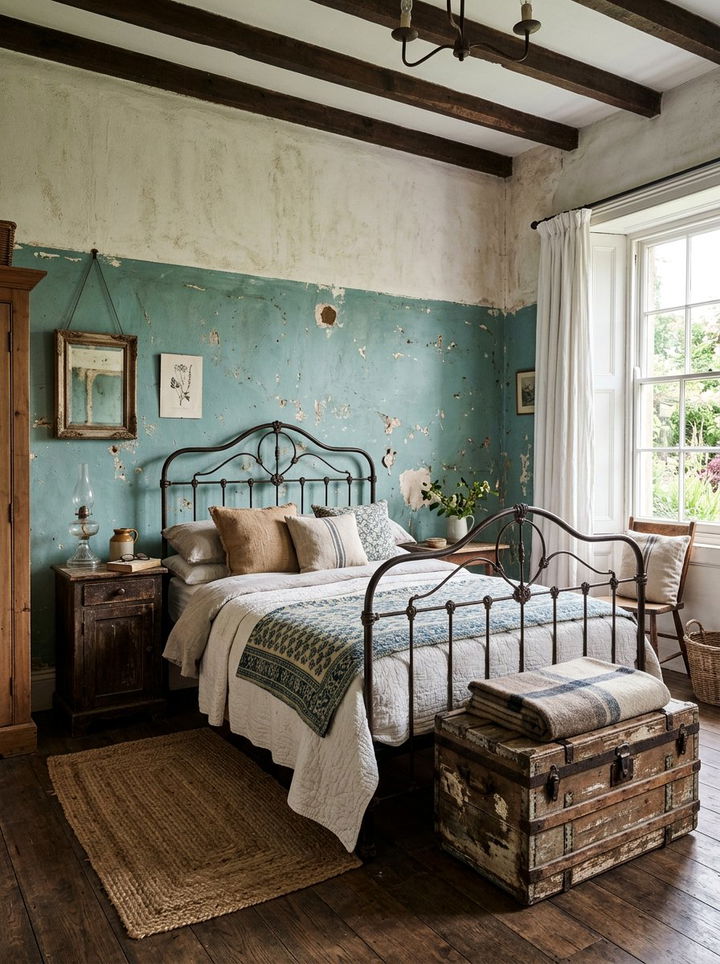 Distressed Two Tone Wall - 30 bedroom two tone walls